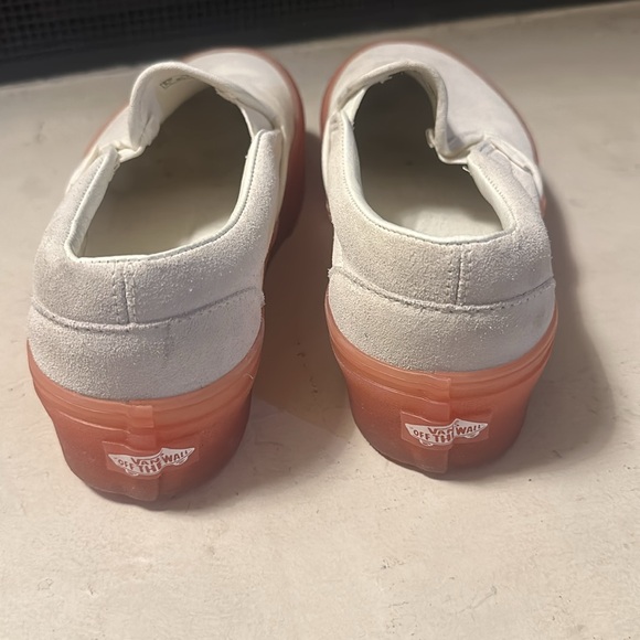 Vans Classic Slip on sneakers-Platform/Stackform-Marshmallow/Peach-sz 10- NEW!! - Picture 2 of 5